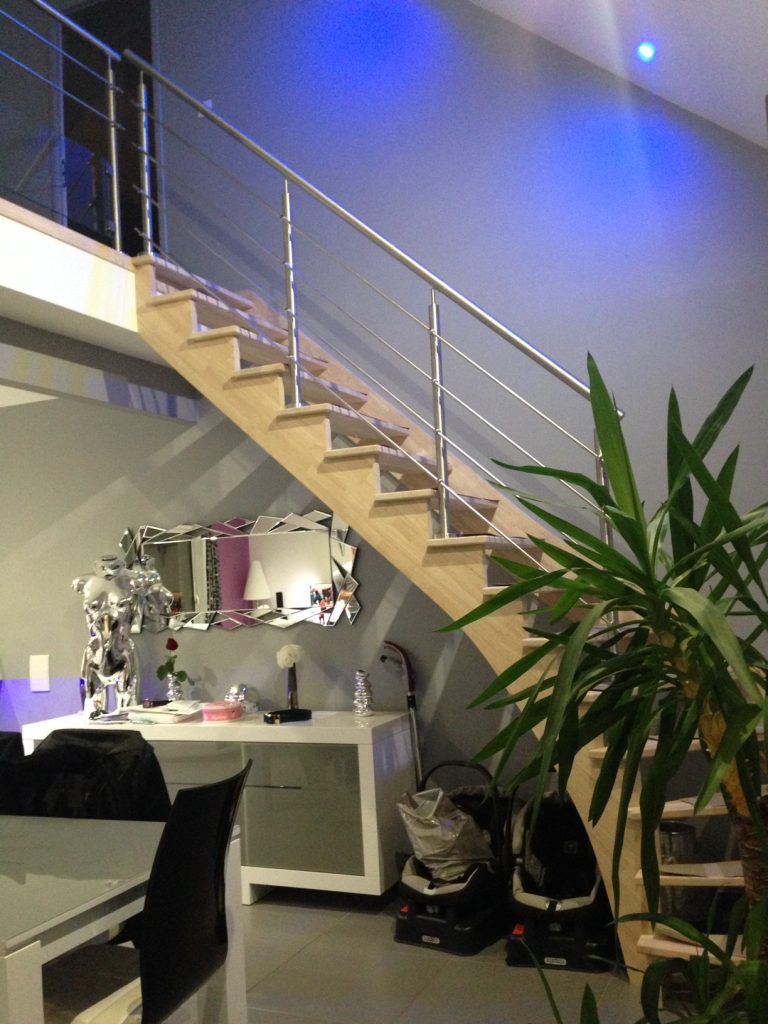 Escalier Inox sur Aménagement de combles Angers 49000